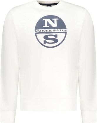 North Sails Sweatshirt met lange mouwen - Heren - Sweatshirts - Wit - XL - Katoen - Hoodies & sweatvesten