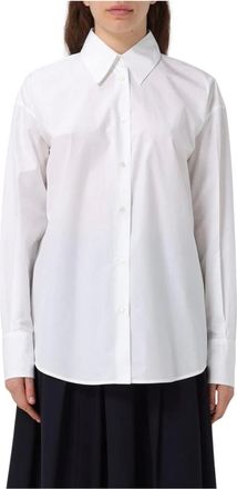 Fabiana Filippi Overhemden, Dames, Wit, L, Katoen, Witte Katoenen Blouse Elegante Stijl