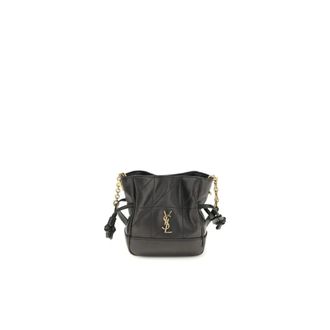 Saint Laurent Ovis Aries Shoulder Bag - female - Saint Laurent - Bucket Bags - Black - ONE SIZE - Bags