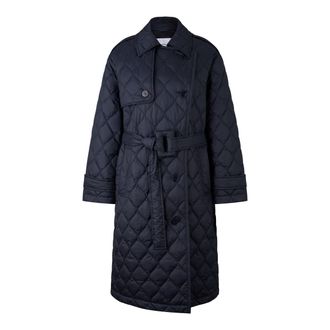 Bogner Quilted trench coat Ivory for women - Navy blue - 34