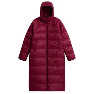 The North Face Hydrenalite City Long Down Hooded Parka Mantel f&uuml;r Damen | rot