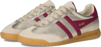 Gola Torpedo Glimmer Womens Walking Shoes Gold/Cerise : 8.5 B - Medium, Leather