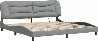 vidaXL Vidaxl - Estructura De Cama Con Led Sin Colch&oacute;n Gris Claro 200x200 Cm