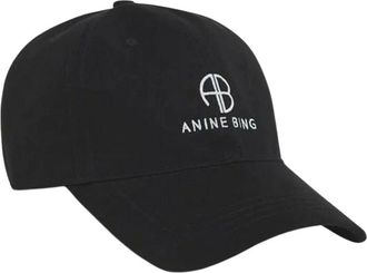 Anine Bing Jeremy Baseball Cap - Dames - Petten - Zwart - ONE Size - Katoen - Accessoires
