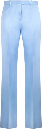 Tom Ford Straight Broeken - Dames - Straight fit broeken - Blauw - S - Katoen - Broeken