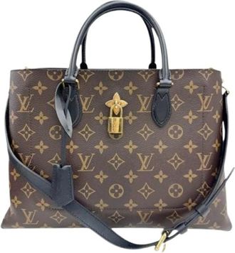Louis Vuitton Pre-owned Monogram Canvas Tote Bag - Dames - Vintage Shopper - Bruin - ONE Size - Leer - Vintage