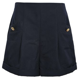 Sandro Sandro Twill Shorts in Navy Blue Polyester