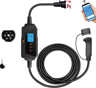 OEM Cargador Port&aacute;til Para Veh&iacute;culos El&eacute;ctricos, Control Wi-fi, Dise&ntilde;o Multifuncional, 22 Kw, Control Mediante Aplicaci&oacute;n (sin Adaptador)