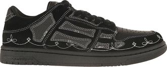 Amiri Western Skel Top Low Leather Bone Sneakers