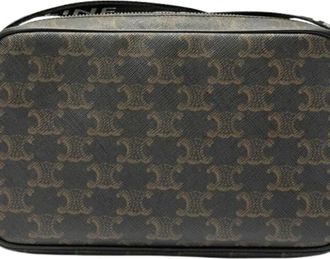 Celine Pre-owned Cross Body Bags, female, Black, Size: ONE SIZE Pre-owned Canvas celine-bags