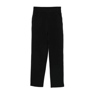 Emporio Armani Sweatpants, female, Black, Size: XS Comfort Double Jersey Trousers