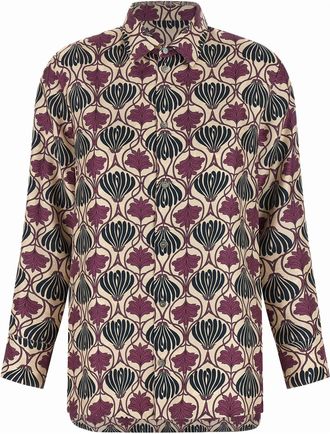 Max Mara Womens Multicolor Silk Blouse