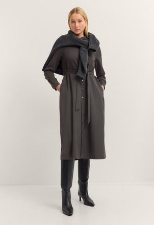 Bugatti Damen Blousejurk met strikceintuur en knoopsluiting