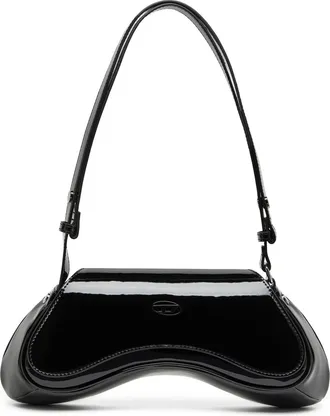 Diesel Play-Glossy crossbody bag - Crossbody Bags - Woman - Black