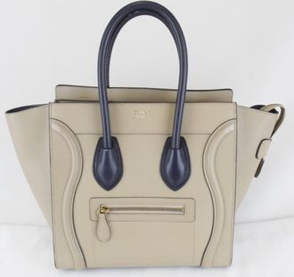 Celine Beige Leather Tote Bag (Pre-Owned)