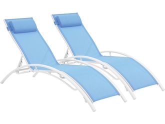 Habitat et Jardin Conjunto De Dos Tumbonas De Aluminio Beauty - phoenix - Azul