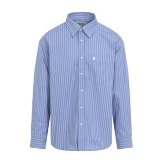 Carhartt Work in Progress Keene Shirt - Heren - Casual Overhemden - Blauw - XL - Katoen - Overhemden