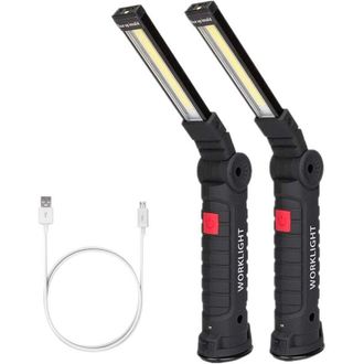 OEM Linterna De Trabajo Led, Recargable Con Tecnolog&iacute;a Cob, Base Magn&eacute;tica, Rotaci&oacute;n De 360 Grados Y Funci&oacute;n De Linterna De Inspecci&oacute;n Con 5 Modos Para Re