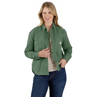 Carhartt Work in Progress Montana Rugged Flex Overshirt Womens Frosted Balsam Button Up UPS1328
