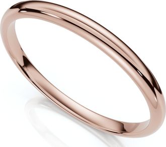 Pompeii3 2mm Dome High Polished Wedding Band 10k Rose Gold