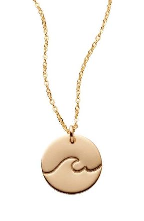 Made by Mary Wonder Disc Necklace in Gold Filled - Wave at Nordstrom