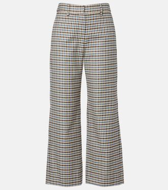 Max Mara Michelle wool and cotton wide-leg pants