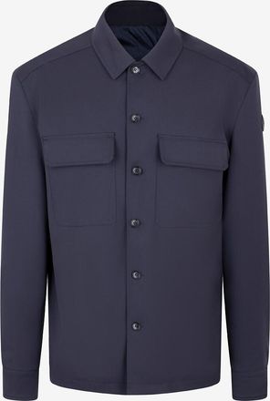 Moncler &Uuml;berhemd aus Wollmix-Twill