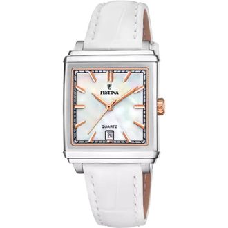 Festina On The Square Watch - Dames - Horloges - Roze - ONE Size - Leer - Accessoires
