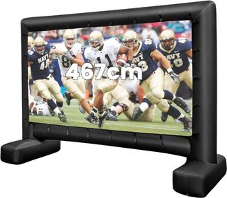 Costway Costway - Pantalla Inflable Para Proyector 16:9, Soplador De Aire, Pantalla De Proyector De Cine Inflable Proyecci&oacute;n Frontal Y Trasera, Bolsa De Trans