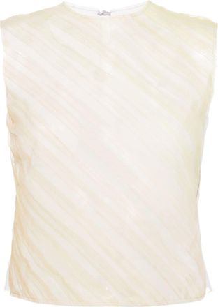 Viktor & Rolf pleated tulle tank top - women - Polyester - L - Green