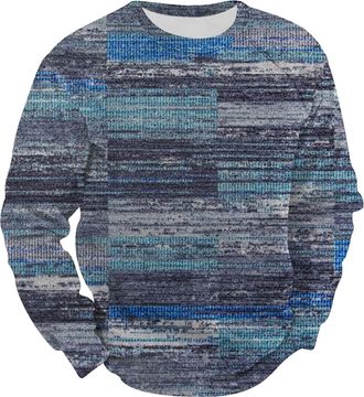 Generic Printed Jumpers For Men Mens Autumn Jumpers Fancy Patterned Crew Neck Jumper Long Sleeve Leisure Jumper Comfortable Fit Weekday Pullover Round Neck Pu
