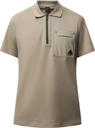 Moose Knuckles Polo Shirts, male, Beige, M, Dalon Polo Shirt