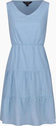 Regatta Womens Zariah V-Neck Sleeveless Knee Length Dress - Blue - Size: 14