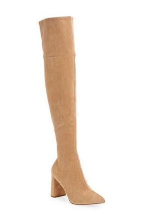 Jeffrey Campbell Parisah Over the Knee Boot in Beige Suede at Nordstrom Rack, Size 7.5