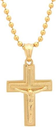 Steeltime 18K Gold Cross Necklace at Nordstrom Rack