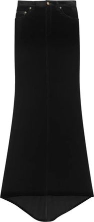 Saint Laurent Rok met fluwelen-effect - Zwart