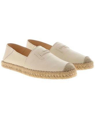 Tod's Logo Leather Espadrille