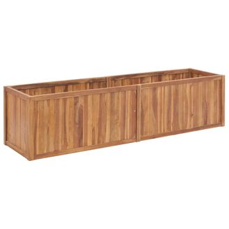 vidaXL Arriate De Madera Maciza De Teca 200x50x50 Cm Vidaxl