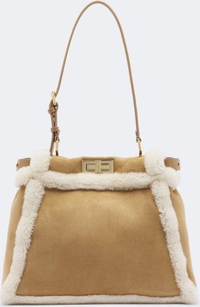 Fendi Peekaboo Medium suede shoulder bag