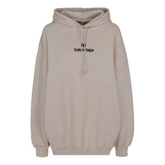Balenciaga (WMNS) Balenciaga Alphabet Logo Pullover Hoodie Gray White 641529TJVB19054