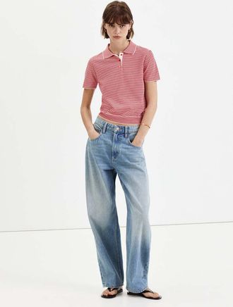 Mango Pullover maglia collo polo rosso - Donna - XXS - MANGO