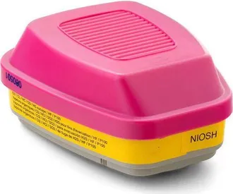 OEM Elemento/filtro Respiratorio 3m P100 60923, 1 Par, Protege Contra Vapores Org&aacute;nicos, Gases &Aacute;cidos Y Part&iacute;culas, Magenta, Amarillo