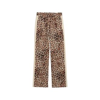 Puma Sportieve rechte broek met luipaardprint - Dames - Wijde Broeken - Veelkleurig - S - Polyester - Broeken