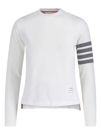Thom Browne Long Sleeve Tee W/ Engineered 4 Bar In Sustainable Jersey