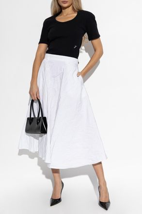 Moschino Flared Skirt, Womens, White