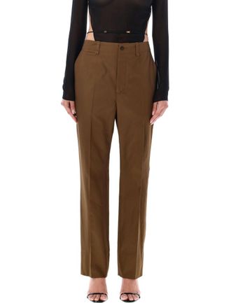 Saint Laurent Dark Brown Wide Leg Pant