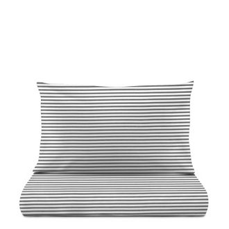 KASANOVA Parure letto singolo righe grigio Young