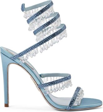 Rene Caovilla 105mm Chandelier sandals - women - Silk - 36 - Blue
