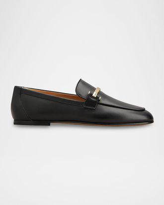 Tod's Leather Bar Detail Loafers