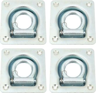 OEM Anillas De Acero Inoxidable Empotradas Para Cuerdas De Remolque, 4 Piezas, Resistencia M&aacute;xima A La Rotura De 2000 Lb, Amarres Para Remolques Y Camione